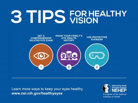 image tagged with eyewear, healthy vision, tips, national eye health education program, dilated, …;