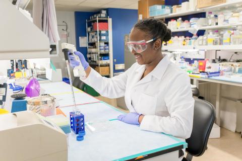 image tagged with scientist, test, african-american, lab coat, fellow, …;