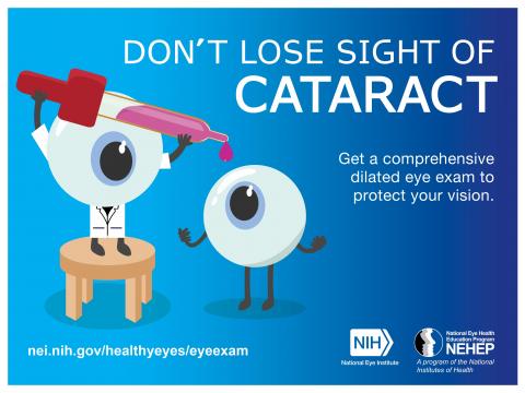 image tagged with national eye health education program, cataract, eyes, exam, nih, …;