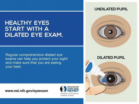 image tagged with healthy vision, dilated, check up, eye drops, eye health, …;