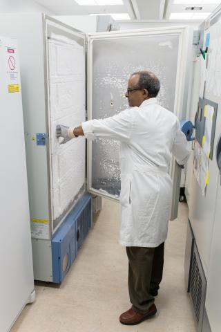 image tagged with standing, lab coat, hallway, cools, nei, …;