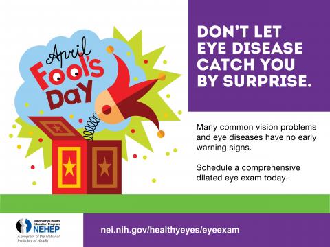 image tagged with dilated, eye, vision, disease, national eye health education program, …;