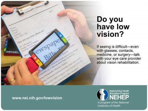 image tagged with nei, nih, nehep, national eye health education program, low vision, …;