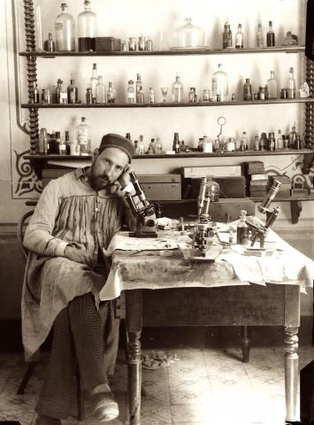image tagged with self portait, laboratory, university of valencia, santiago ramón y cajal, histology, …;