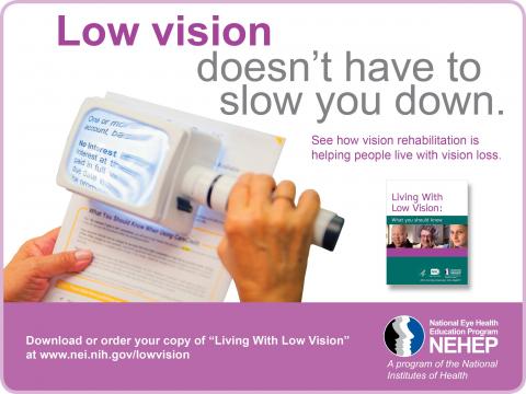 image tagged with national eye health education program, magnify, low vision, rehabilitation, infographic, …;