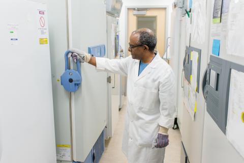 image tagged with scientist, indian, lab, freezer, opening, …;