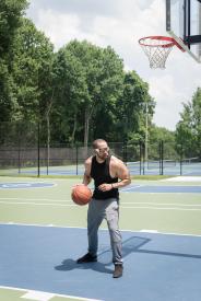 image tagged with sports, young, physical activity, glasses, african-american, …;
