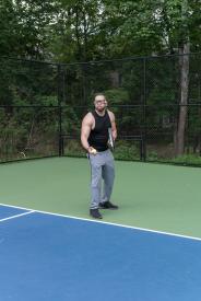 image tagged with playing, guy, sports, court, play, …;