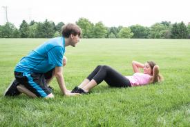 image tagged with health, man, physical activity, sit ups, people, …;