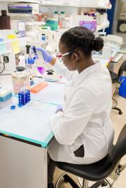 image tagged with intern, african-american, lady, tray, researcher, …;