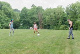 image tagged with soccer, field, people, ball, playing, …;