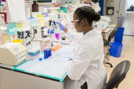 image tagged with researcher, african-american, fellow, woman, pipette, …;