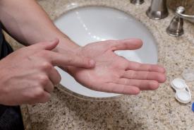 image tagged with hand, sink, caucasian, hands, finger, …;