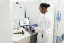 image tagged with african-american, laboratory, researcher, intern, computer, …;