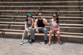 image tagged with sunglasses, filipino, bench, water, millennial, …;