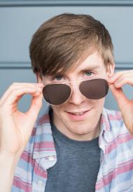 image tagged with smiles, eye, boy, male, sunglasses, …;