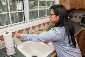 image tagged with washes, glasses, latina, sink, paper towel, …;