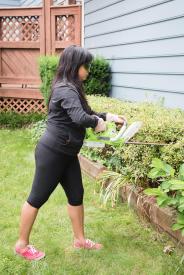 image tagged with latina, yard, woman, planting, garden, …;