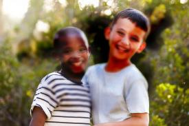 image tagged with simulation, caucasian, smiling, african-american, smiles, …;