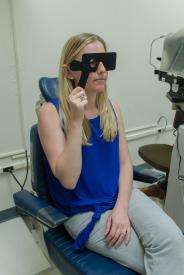 image tagged with eye exam, doctor's office, doctor, caucasian, woman, …;