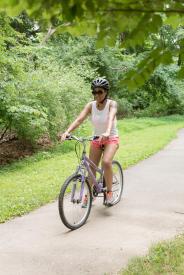 image tagged with woman, exercises, filipino, bicycle, helmet, …;
